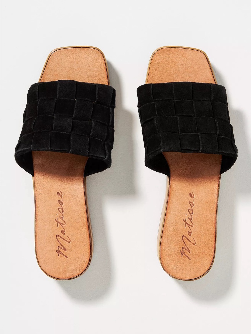 Matisse Hamptons Black Woven Slide Sandals Size 8 New